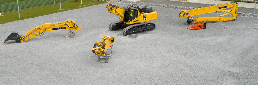 KOMATSU EUROPE INTRODUCES THE NEW K100 BOOM CHANGE SYSTEM FOR PC490HRD-11